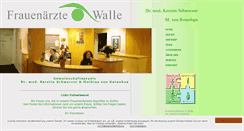 Desktop Screenshot of frauenaerzte-walle.de